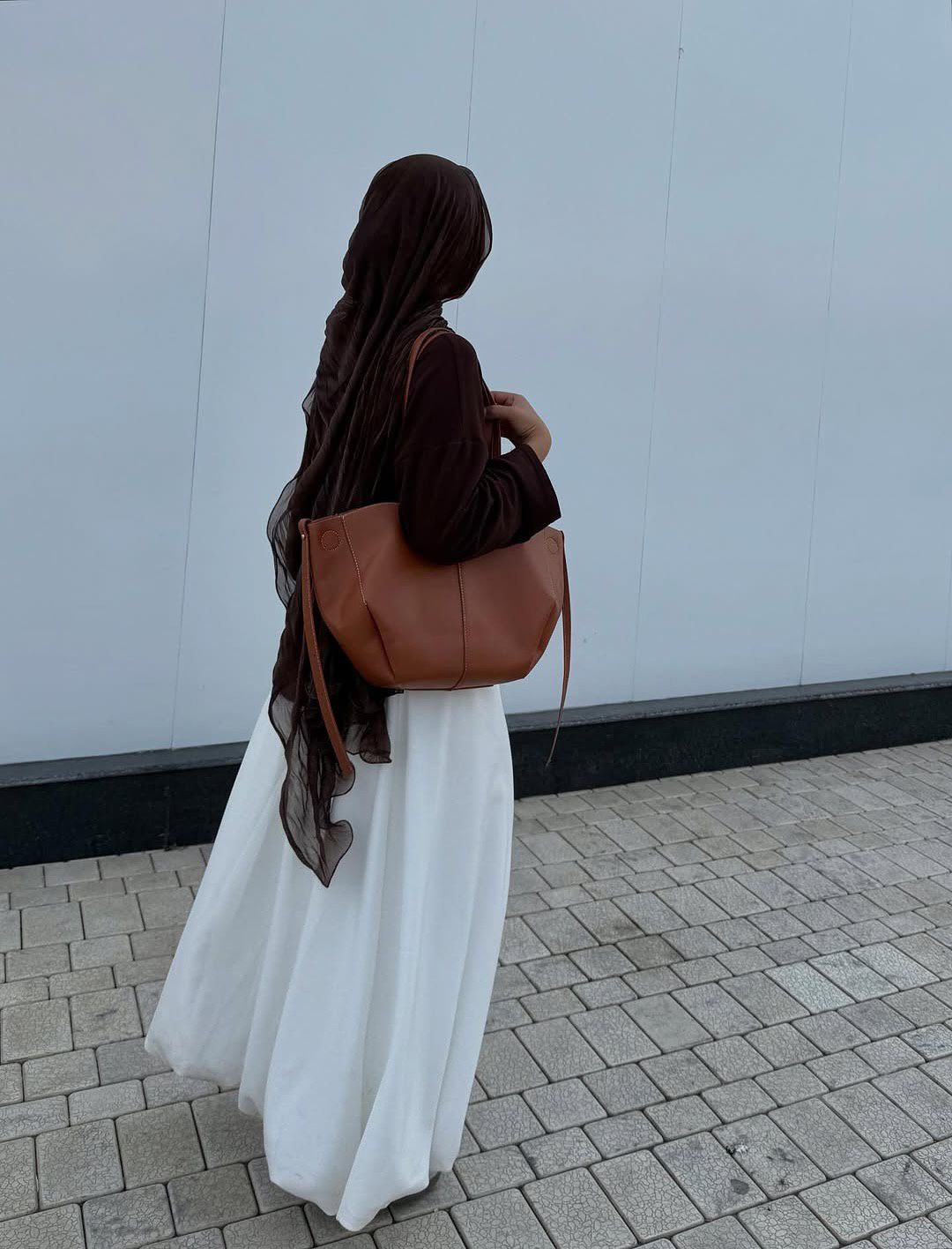 Deep Bronze Shimmer Chiffon Hijab