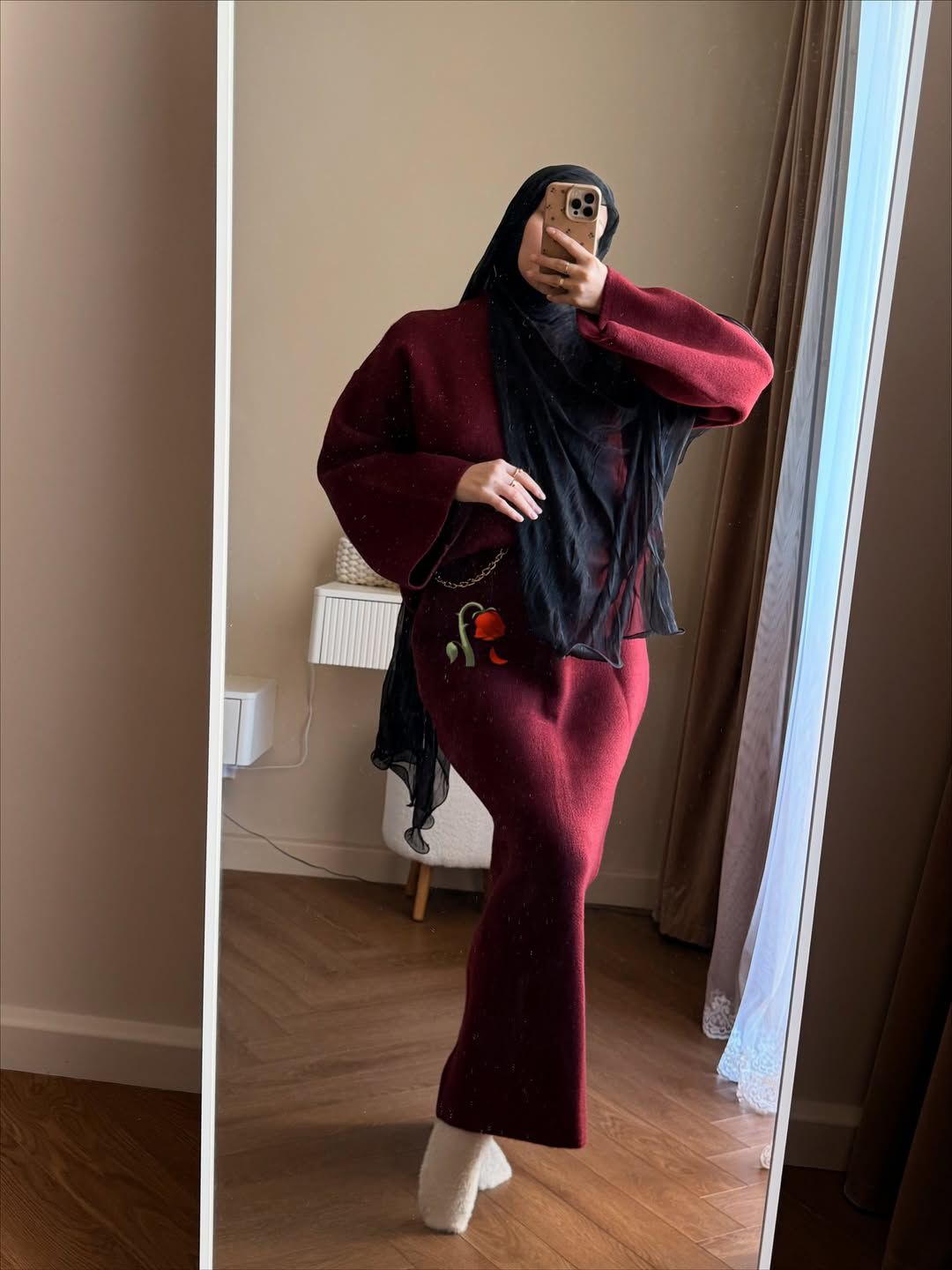 Midnight Blue Shimmer Chiffon Hijab