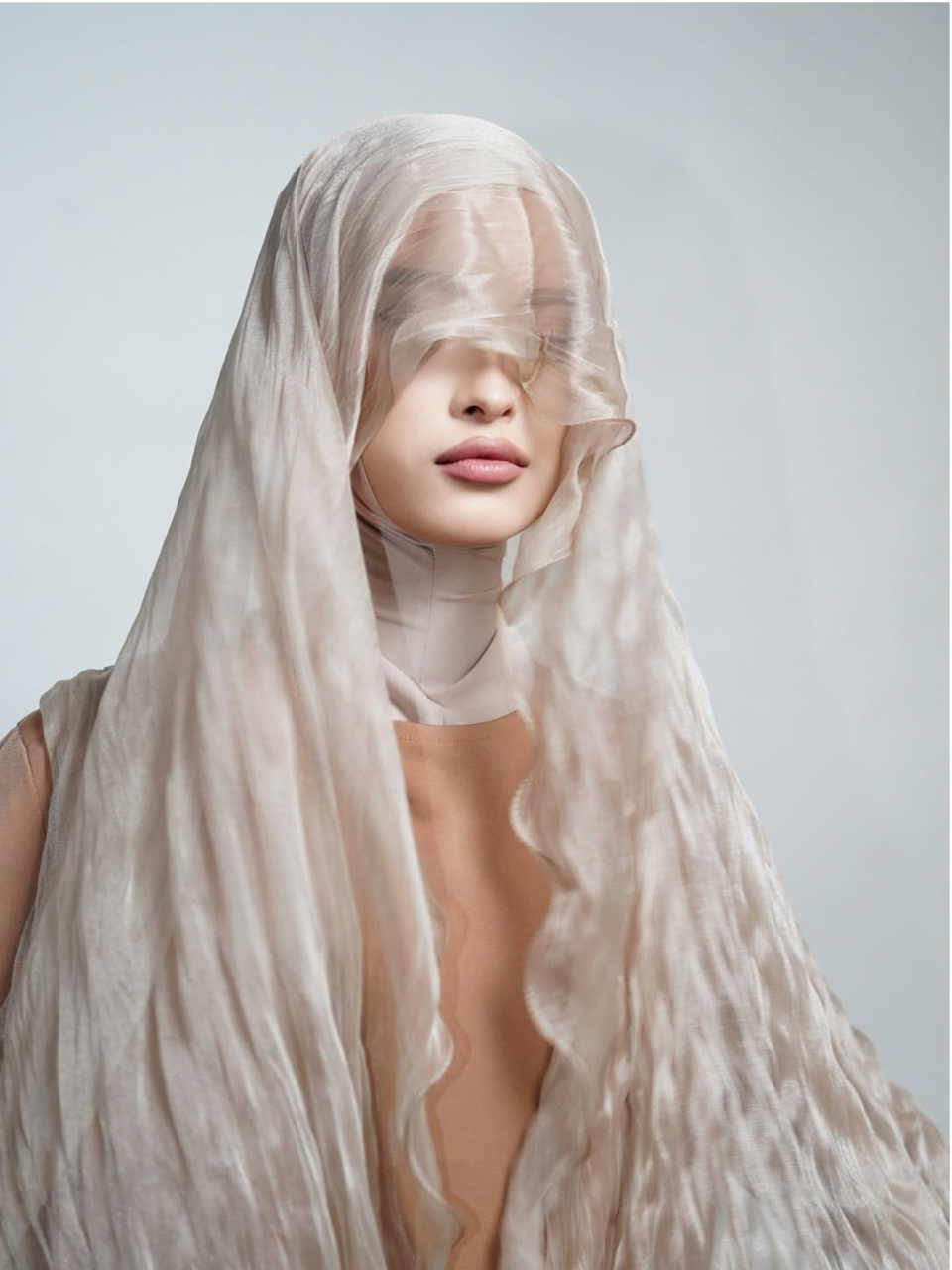 Mushroom Taupe Shimmer Chiffon Hijab